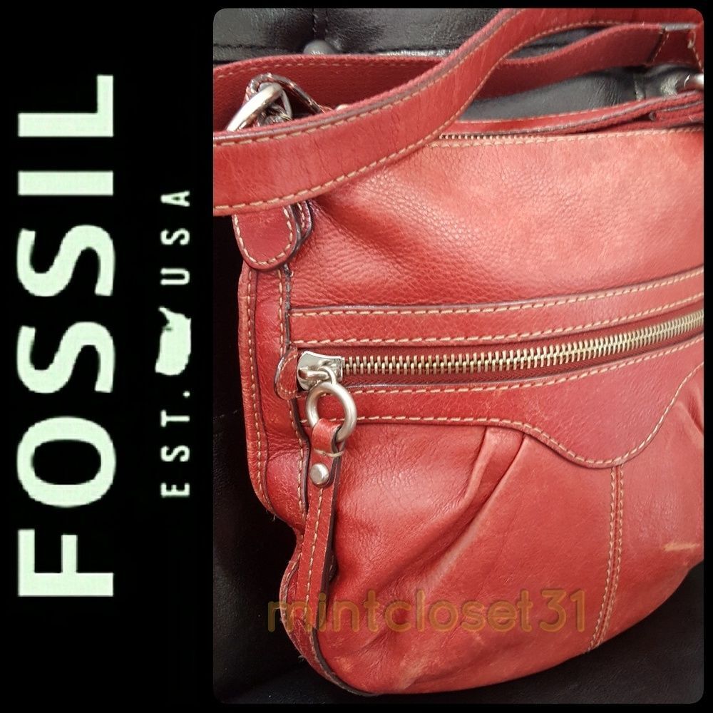 Fossil Leather Crossbody Bag